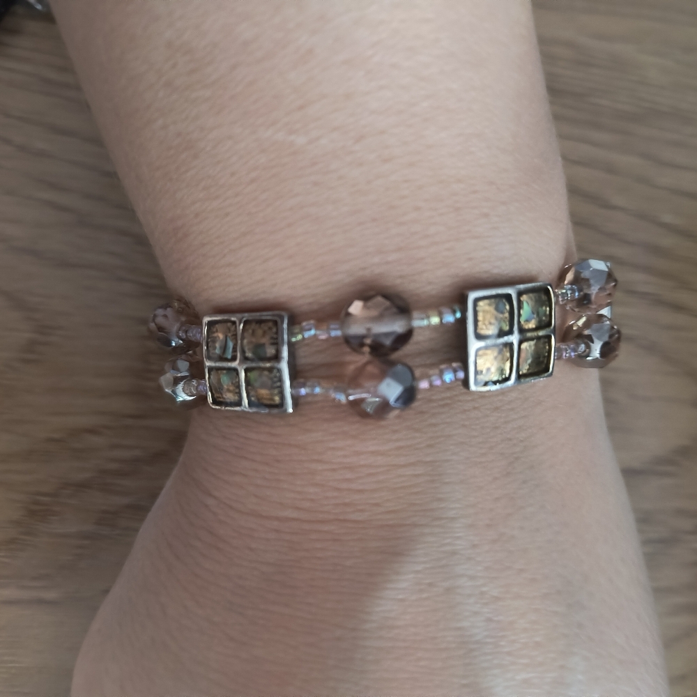 Elegant Brown Beaded Bracelet